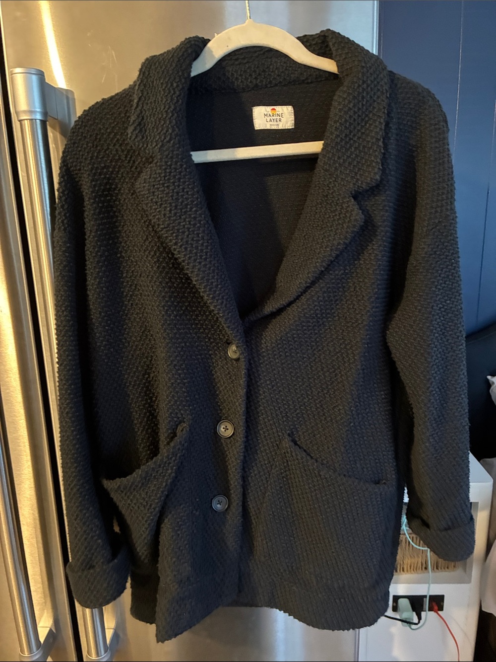 Marine Layer Textured Soft Knit Blazer